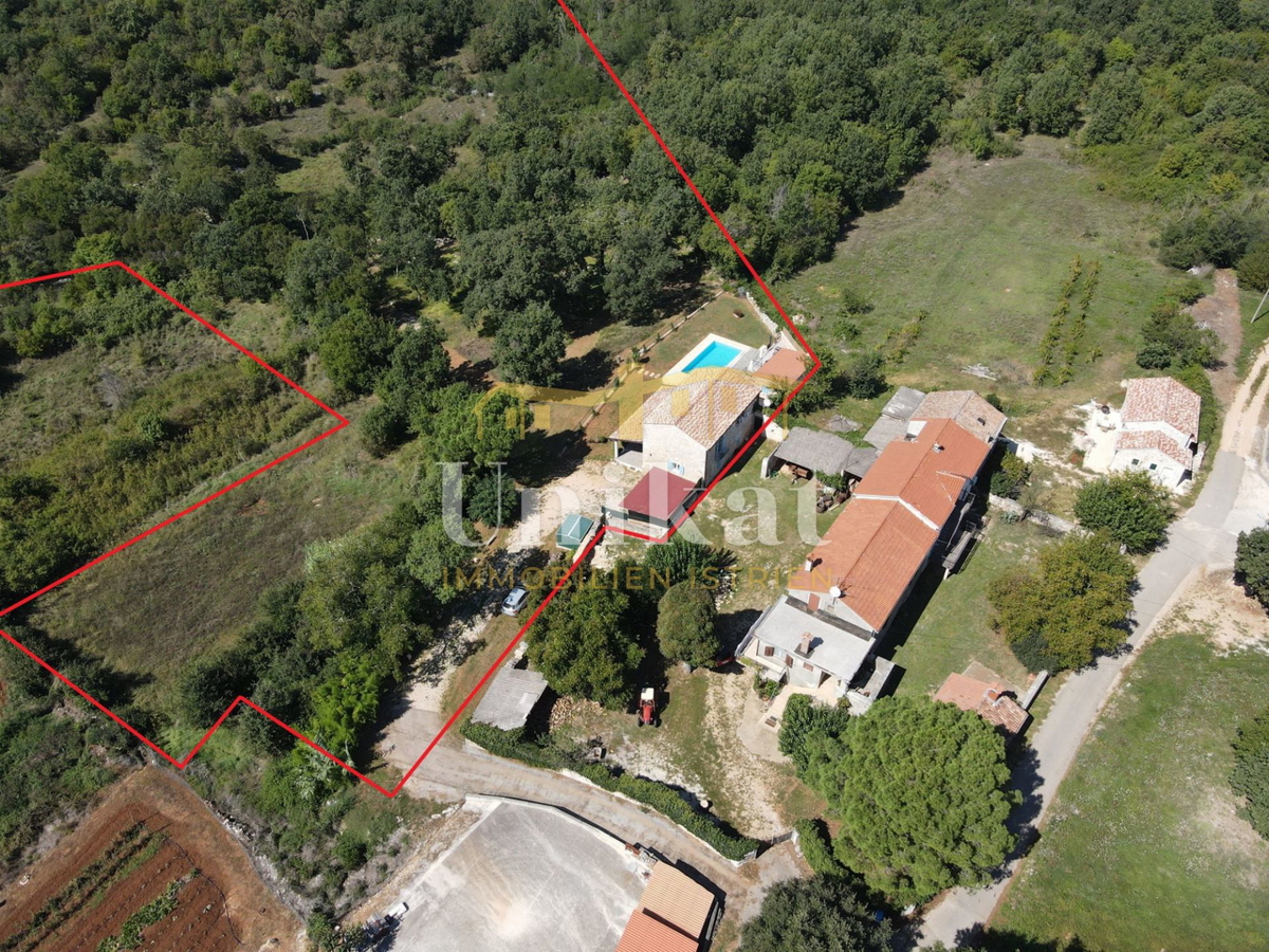 Posest z obnovljeno kamnito hišo, vrtom in bazenom